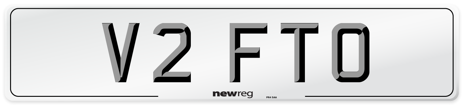 V2 FTO Number Plate from New Reg
